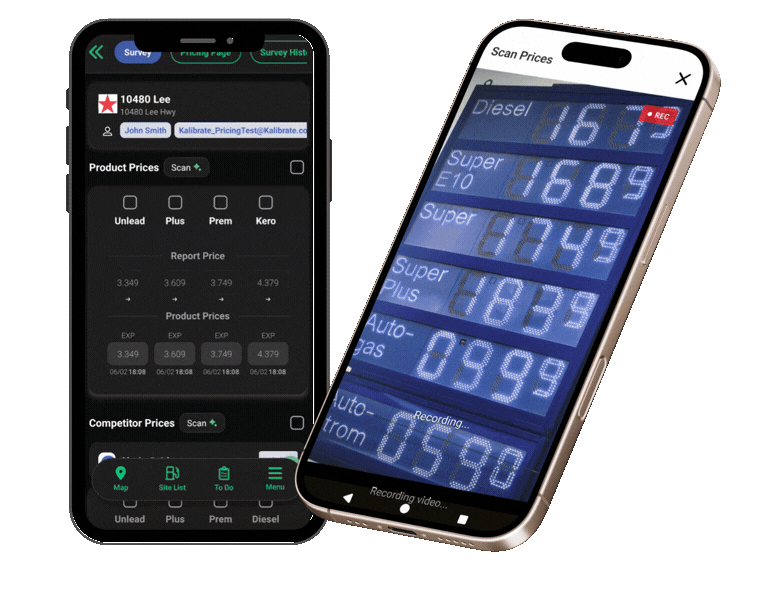 Kalibrate Fuel Pricing Mobile. Price Lens AI