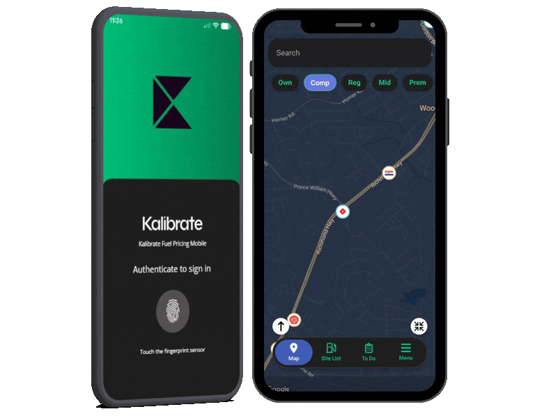 Kalibrate Fuel Pricing Mobile easy navigation